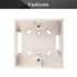 Fielect 86 Type Universal Switch Socket Wire Slot Box, Surface Mount Wall Switch Protection Box, Plastic White