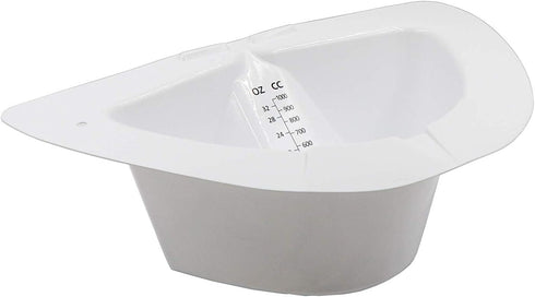 Comfort Axis 32 Ounces Slanted Specimen Collector Pan with Graduations, 5 Pack, White
