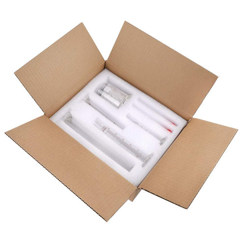 SUPERLELE Glass Graduated Cylinder Set, 10ml, 25ml, 50ml, 100ml, Thick Glass Beaker Set with 2 Droppers.