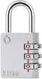 XD35 Combination Lock - 3-Digit Padlock for School Gym Sports Locker, Fence, Toolbox, Case, Hasp Storage (1-Pack, Gray)