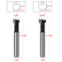 SeonFook 5pcs 1/4" Set 1/4 5/16 3/8 1/2 9/16 Inch Keyhole Router Bit Shank T-Slot Router Bit Cutter with & & & & Blade