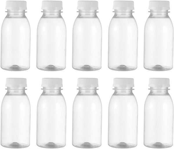 STOBOK 3.40 Oz Transparent Milk Storage Bottles with Leak-Proof Sealing Caps Pet