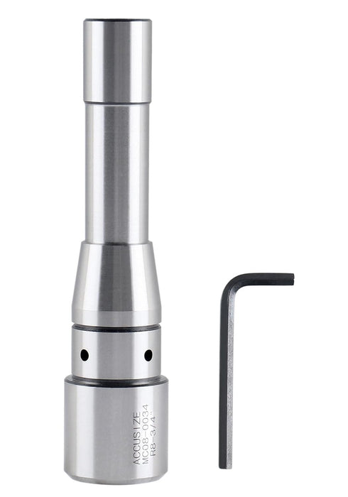 Accusize Industrial Tools R8 to 3/4'' Weldon Shank Arbor Adapter for Bridgeport Milling Machines