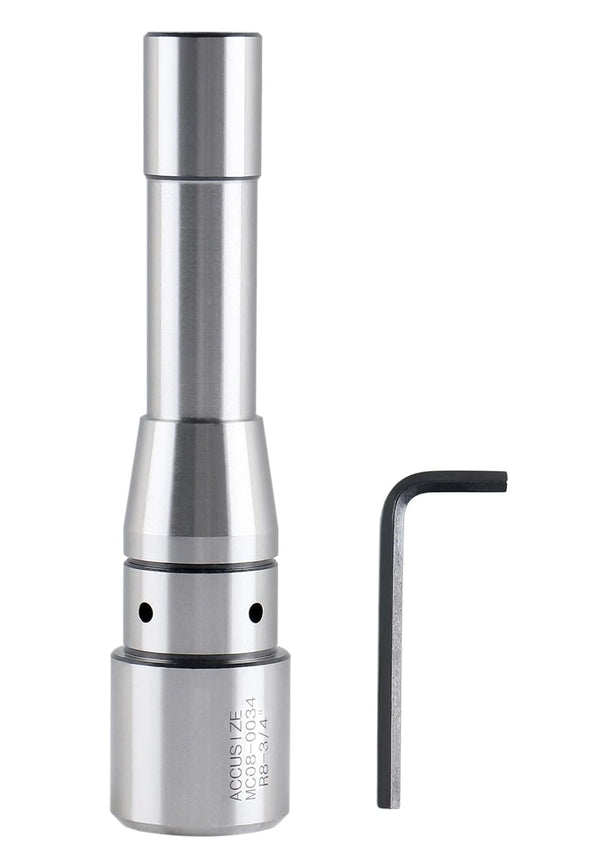 Accusize Industrial Tools R8 to 3/4'' Weldon Shank Arbor Adapter for Bridgeport Milling Machines