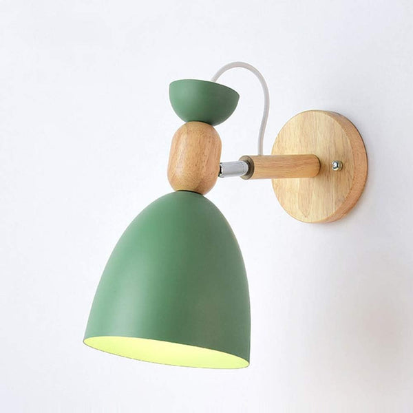 Mengjay E26 Vintage Indoor Wall Sconces Light Retro Metal Wood Wall Lamp for