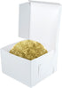10" Combo Box Set - 10x10x5 1/2 White Cake Box with 10" Gold Round Drum 1/2"