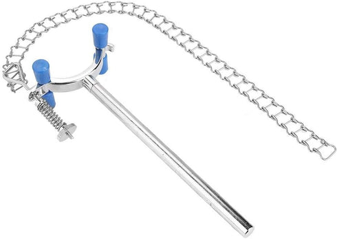 Akozon Stainless Steel Laboratory Beaker Chain Clamp Clip for 80-150mm Dia Beaker Container or Flask Chemical Equipment
