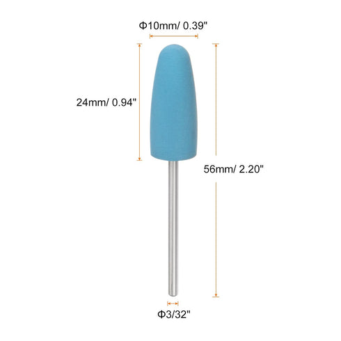10pcs Rubber Polishing Bit, Silicone Buffing Wheels 2000 Grit for Electric Grinder Rotary Tool