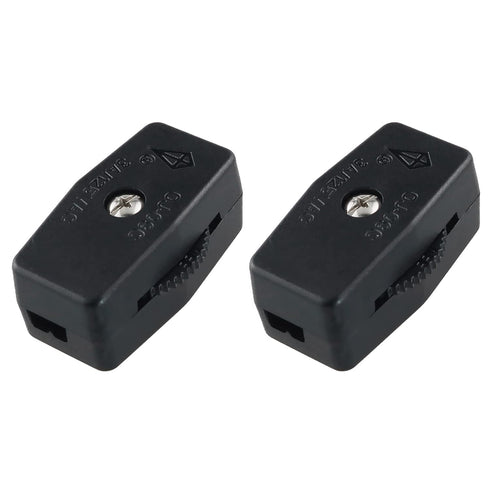 2PCS Inline Rotary Cord Switch Replacement - Gear Rotary Switch Direct Plug-in Light Wire Switch for 18/2 SPT-2 Lamp