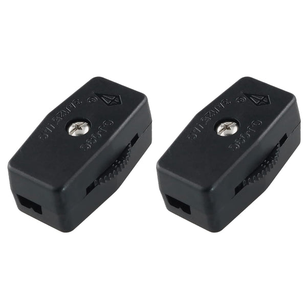 2PCS Inline Rotary Cord Switch Replacement - Gear Rotary Switch Direct Plug-in Light Wire Switch for 18/2 SPT-2 Lamp