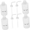Eyelash Cleaning Tool, 4pcs Multi-function Plastic Bottles, Indoor Wash Bottle for Eyelashes, White