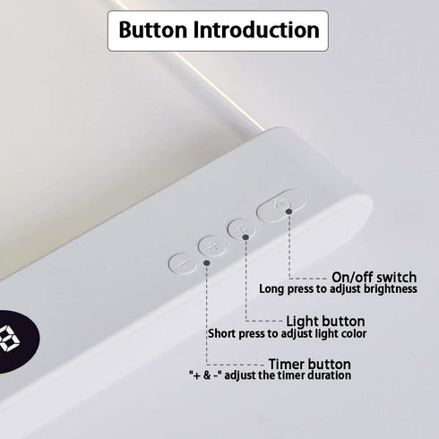 DENEZE 3 Black Smart Led Reading Light, Book Light Treasure Box, Rechargeable Clear LED Flat Reading Light with Colors