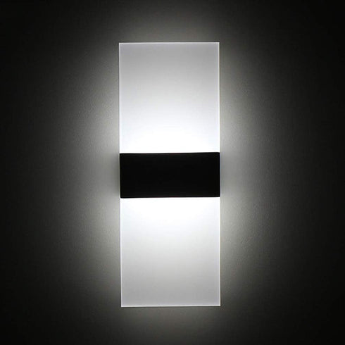 Mobestech LED Wall Light Modern Acrylic Wall Sconce Rectangle Wall Lamp for Bedroom Living Room Stairway Hotel Hallway