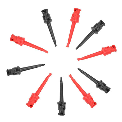Hook Clip, 10pcs P5002 Hook Multimeter Test Hook Grabbers for Digital Multimeter/SMD IC D20 Cable Welding(Black&Red)