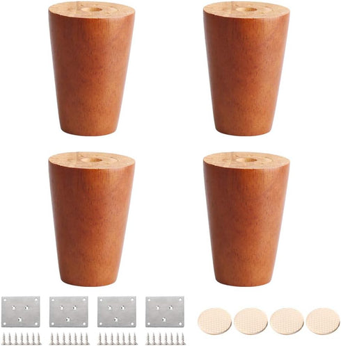 KDDEON Solid Wood Furniture Legs,Tapered Replacement Sofa Legs,Coffee Table Legs,for DIY Desk/TV Cabinet/Bedside
