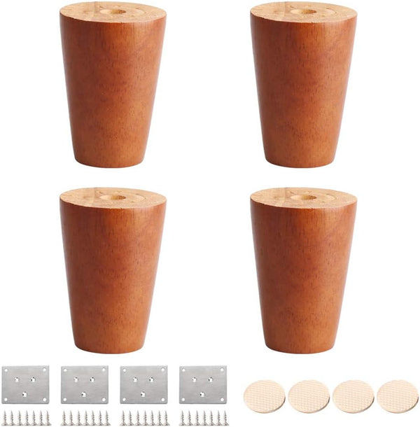 KDDEON Solid Wood Furniture Legs,Tapered Replacement Sofa Legs,Coffee Table Legs,for DIY Desk/TV Cabinet/Bedside