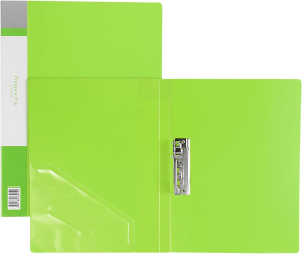 PATIKIL 9.3x12.2" Punchless Binder Clamp, 2 Pcs Plastic Clip Binder Without Rings for A4 Size Paper, Green