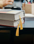 Set 2 WIRESTER of Metal Bookmarks with Light Gold Tassel for Students, Reader, Teachers, Book Lovers - Golden Cochin