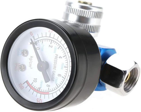 Air Pressure Regulator, Fydun 1/4 Spray Paint Gun Pressure Gauge Pneumatic Tool Accessory