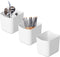 Chris.W 3Pack Pegboard Containers, Pegboard Pencil Cup Basket White Pegboard Bins for Arts Crafts