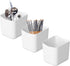 Chris.W 3Pack Pegboard Containers, Pegboard Pencil Cup Basket White Pegboard Bins for Arts Crafts