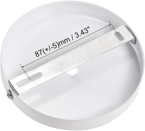 120mm 4.7Inch uxcell Retro Light Canopy Kit Wall Sconce Lamp Plate Fixture White