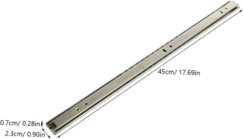 2pcs Heavy Duty Keyboard Drawer Slide Ball Bearing Full Extension Slides Black for Bedside Cabinets Furniture