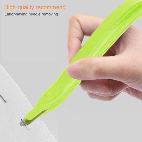GLOGLOW Staple Remover Pen, Magnetic Head Needle Remover Magnetic Staple Remover Plastic Structure Staple Remover Tool Staple Pullers for Office School Home(Green)