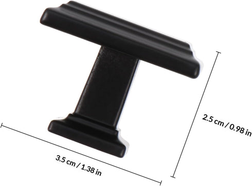 4Pcs Zinc Alloy Solid Cabinet Drawer Handles, Single Hole Door Pulls, Matte Black, Thickened Furniture Knobs