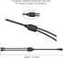 HUZUM Cable(2Pack) Setup, Black(1 2 Waterproof Connector Y Splitter Compatible with Philips Hue Outdoor Low Voltage