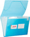 JAM PAPER Accordion Folders - 13 Pocket Plastic Expanding File, Letter Size, 9 x 13, Blue Grid, Sold Individually