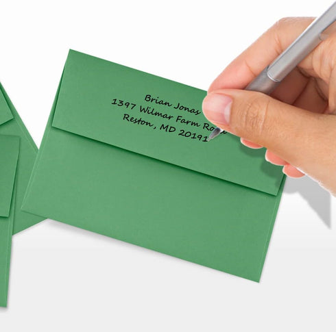LUXPaper 4Bar A1 Invitation Envelopes | 50 Qty | Peel & Press | 3 5/8" x 5 1/8" | Holiday Green | 80lb. Text