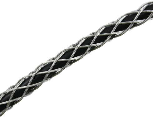 Black Cable Pulling Grip Sock Kit, Flexible Eye Mesh Rope, Galvanizing Steel Antislip Pipe Wire Pulling Grips Set