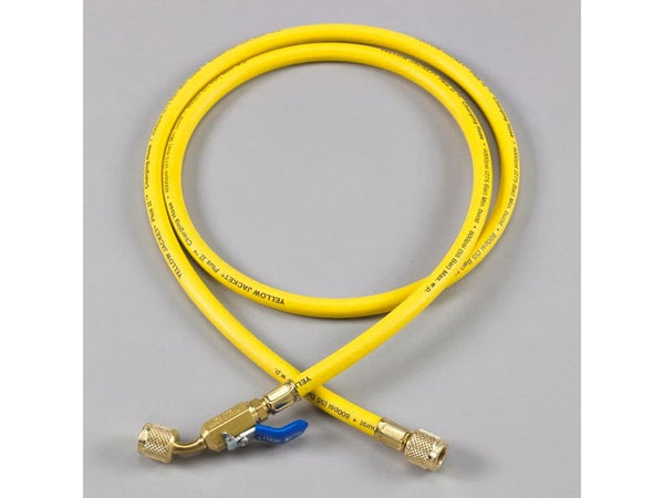 Yellow Jacket 29036 Plus II Hose with 1/4" Compact Ball Valve Fittings, 36", Yellow