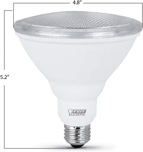 PAR38 Bulb, 75W 750 3000k 10.5W, E26 11,000-Hour PAR3875/10KLED/2, 2 Pack Feit Electric LED Light Equivalent, Lumens