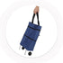 Foldable Shopping Cart with Wheels Large Capacity Oxford Grocery Bag Reusable and Portable for Shopping Travel