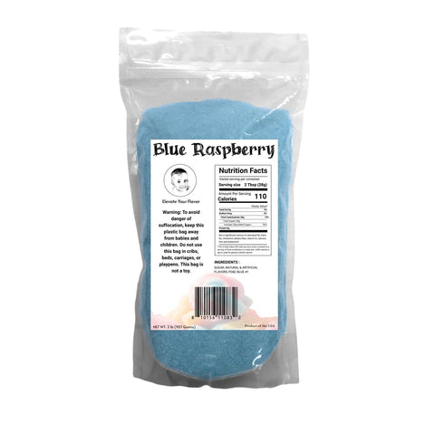 Blue Raspberry Flossugar 2 lb (32 oz) Pre-Mixed, Ready-to-Use Cotton Candy Sugar