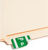 Smead 67186 Alpha-Z Color-Coded Second Letter Labels, Dark Green, 100/Pack