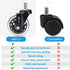 Office Chair Caster Wheels (Set of 5) - Heavy Duty & Safe for All Floors, Rollerblade Style