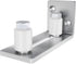 JUBEST Barn Door Floor Guide - Satin Nickel Adjustable Roller for Doors Up to 2 1/8 inches, Flush Bottom Design