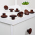 PIYYQNY 4 Pack 40mm 40mm) Drawer Pulls Walnut Cabinet Knobs Mushroom-Shaped Wardrobe Drawer Small Pulls Wooden
