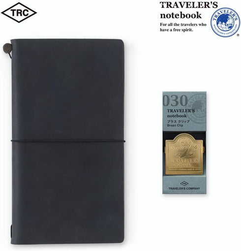 DESIGNPHIL Traveler's Notebook, Brass Clip, Airplane Pattern, 43090006
