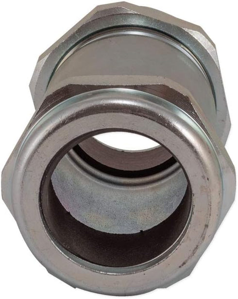 Eastman 5 Inch Long Pattern Compression Coupling, 1-1/2 Inch IPS, Galvanized Steel, Model EZ-20570