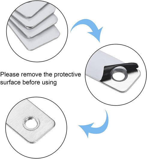 uxcell Repair Plate, 76mmx12mm Flat Fixing Mending Corner Brace Bracket Connector, Pack of 10