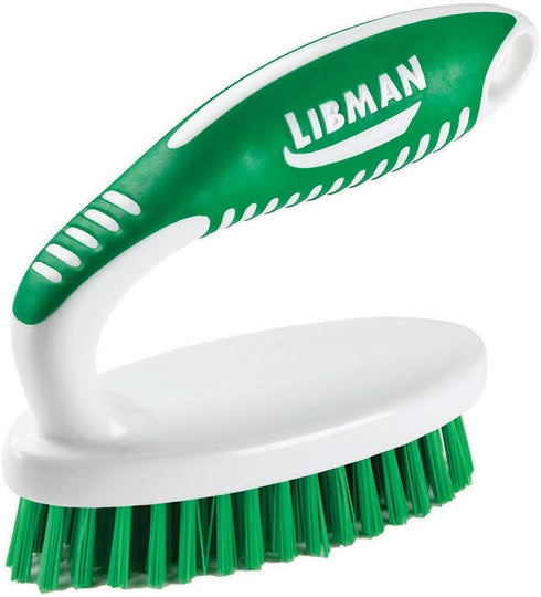 Libman Scrub Brush Kit Three Durable Brushes for Grout, Tile, Bathroom, Kitchen, Family Made in the USA