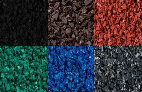 Swing-Sets, (40 LBS 1.55 Playsafer Rubber Mulch Nuggets Protective Flooring for Playgrounds, Play Areas
