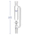 50ml Pressure Equalizing Addition Funnel, Borosilicate Glass Dropping Funnel 24/40 Joint with PTFE Stopcock for Lab