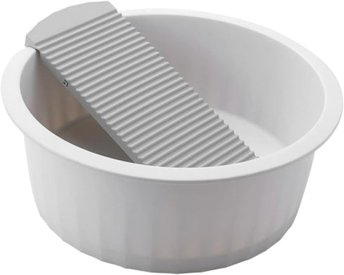 Thickened Baby Clothes Washbasin Washboard Set Grey Plastic Laundry Basin for Hand