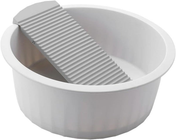 Thickened Baby Clothes Washbasin Washboard Set Grey Plastic Laundry Basin for Hand