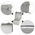 MAKERELE Waterproof Outside Electrical Box with Lock, Wall Bracket, Hinged Cover, Grey Plastic, IP65, 2 NPT Glands
